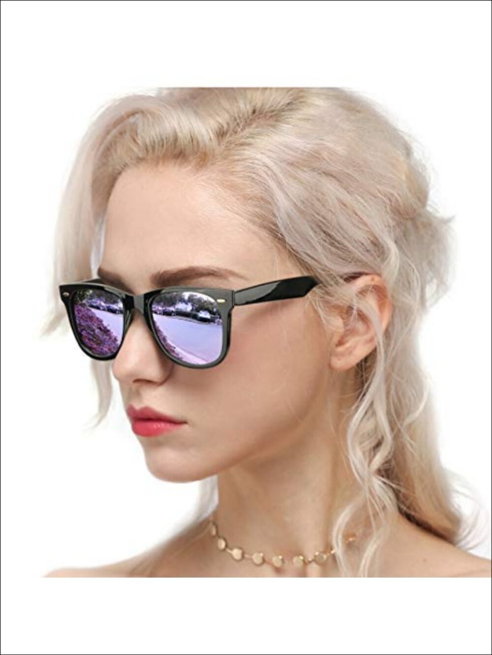 Polarized Mirrored Square Sunglasses UV400 Full Frame Lightweight